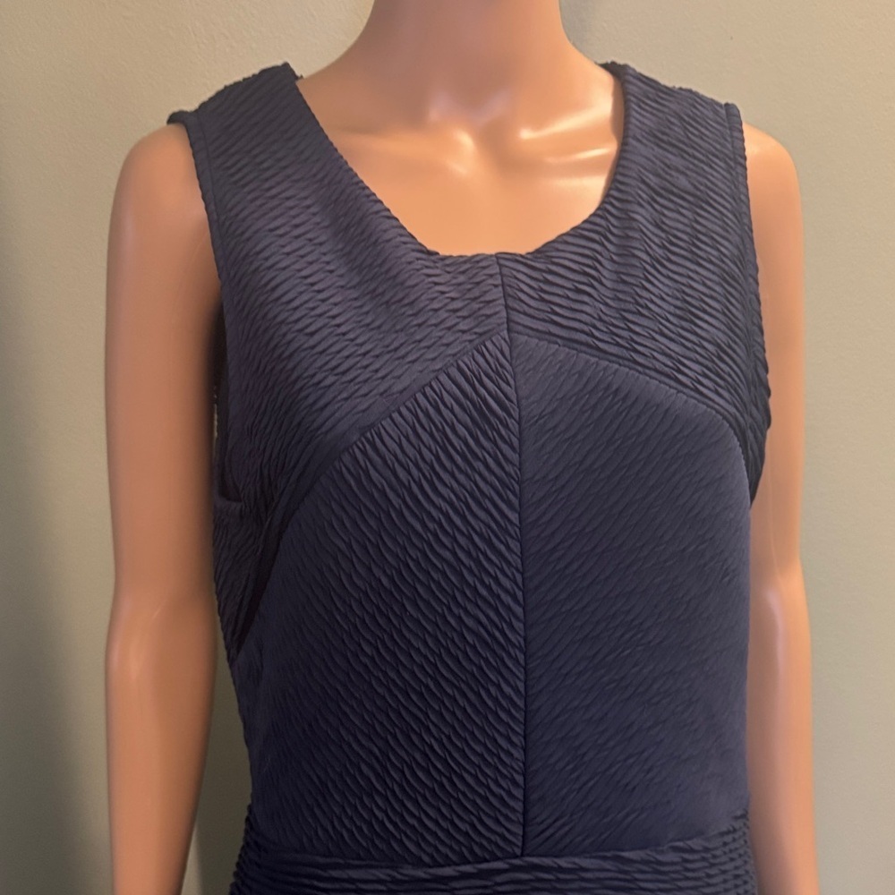 Daisy Fuentes Textured Navy Midi Dress - Picture 2 of 4